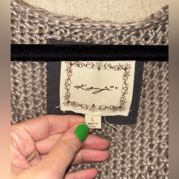 Anthropologie Kenji Cardigan Hooded Knit Fair Isle Print Short Sleeve - Picture 3 of 7